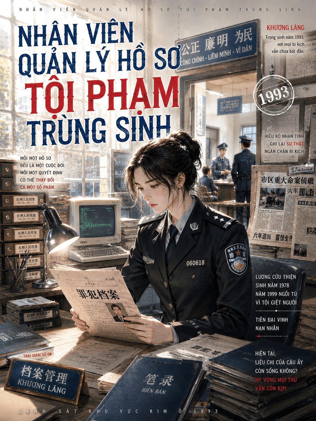 Bìa truyện Nhân Viên Quản Lý Hồ Sơ Tội Phạm Trùng Sinh