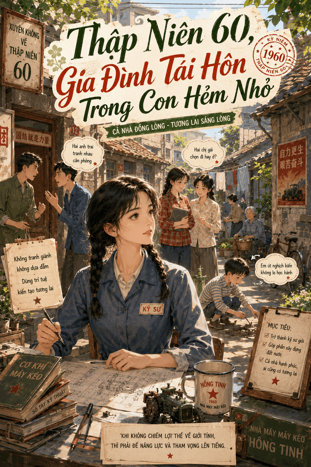 Bìa truyện Thập Niên 60, Gia Đình Tái Hôn Trong Con Hẻm Nhỏ